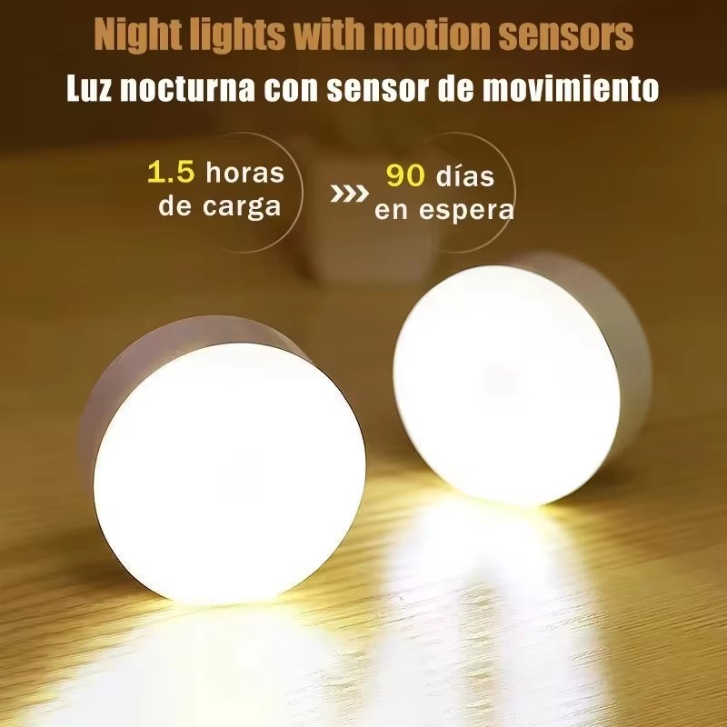 Outdoor Lighting Sensor - USB Rechargeable LED Night Light with