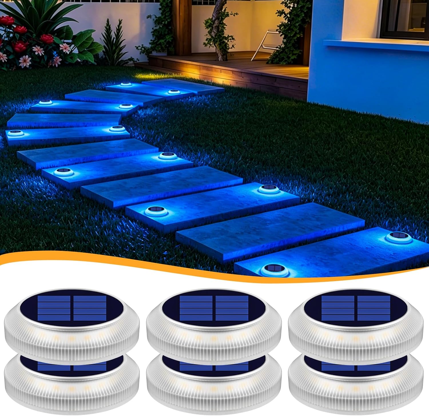 Outdoor Lighting On Fence - Solar Deck Lights IP68 Waterproof Powered