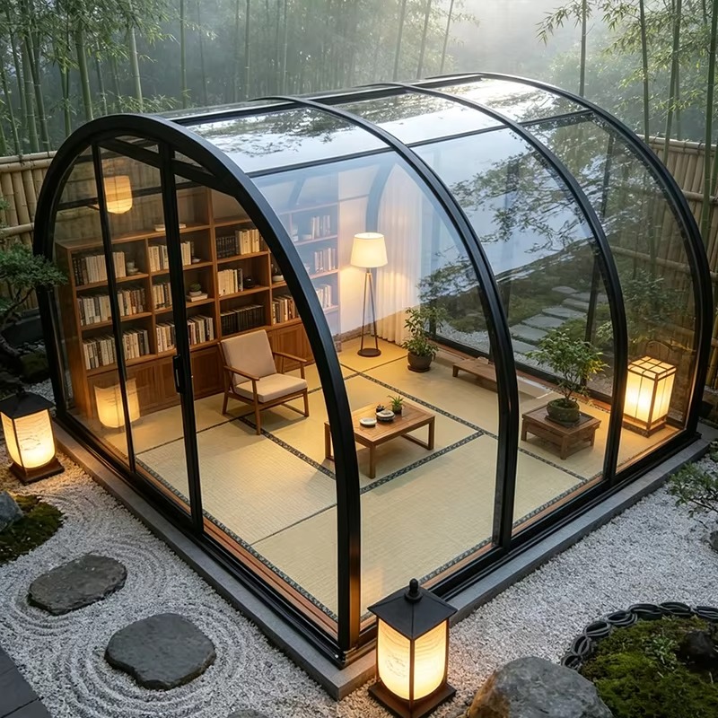 Outdoor Lighting Install - Multi-Purpose Aluminum Laminated Tempered Glass Sunroom