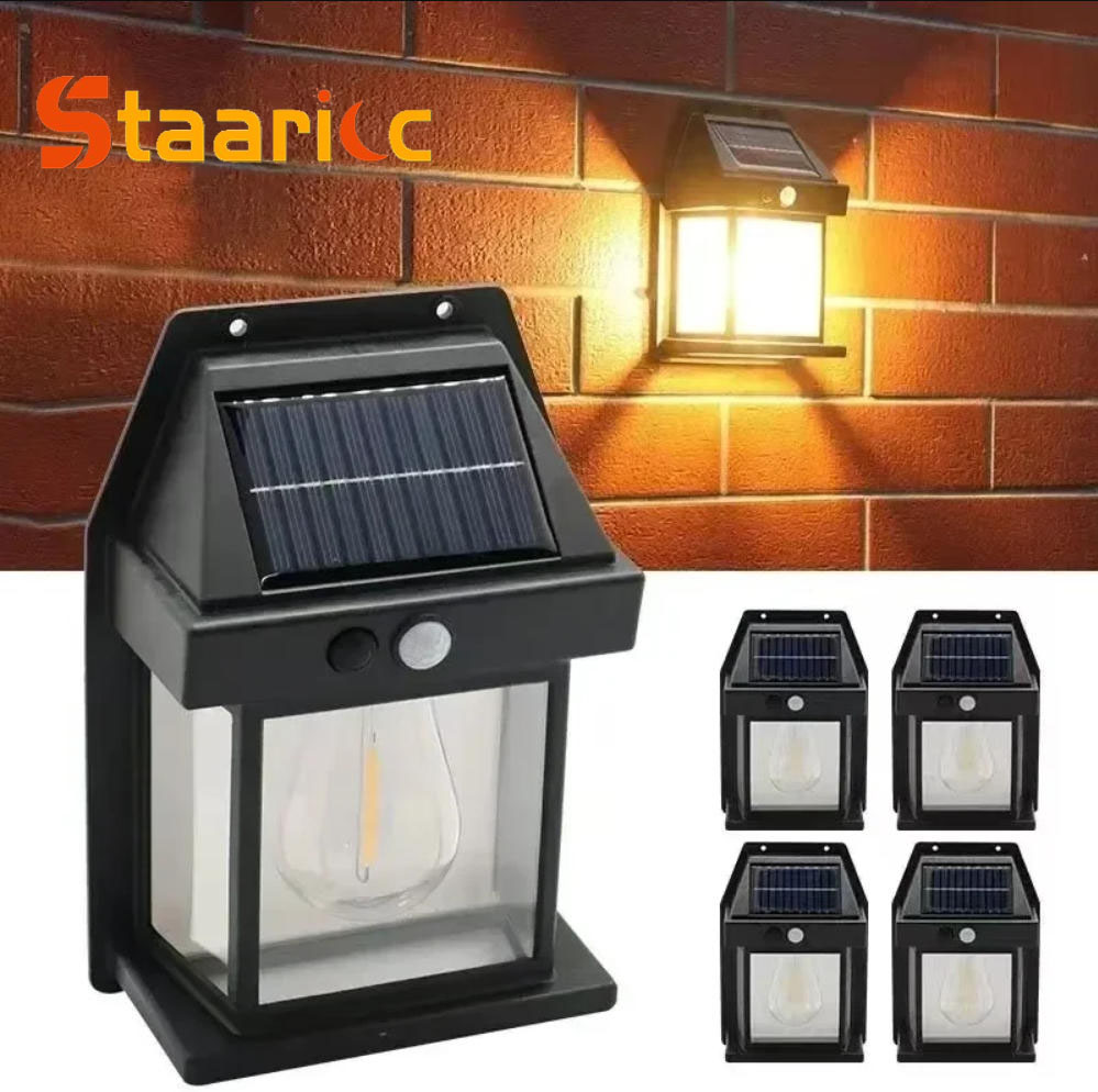 Outdoor Lighting Garage - Outdoor Solar Tungsten Wall Light with