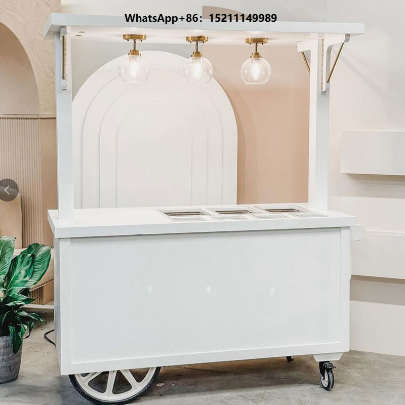 Outdoor Lighting Rental For Party - Wood Candy Dessert Display Cart with