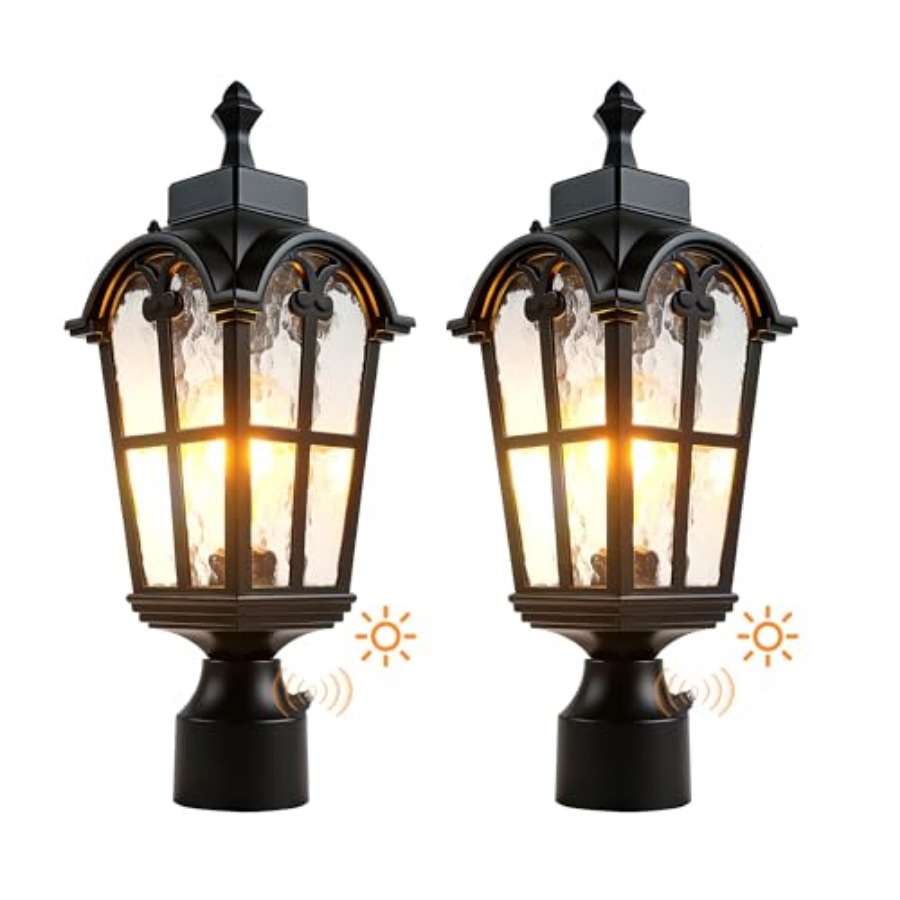 Lighting Fixture Outdoor - Sensor Outdoor Post Lights Waterproof Post