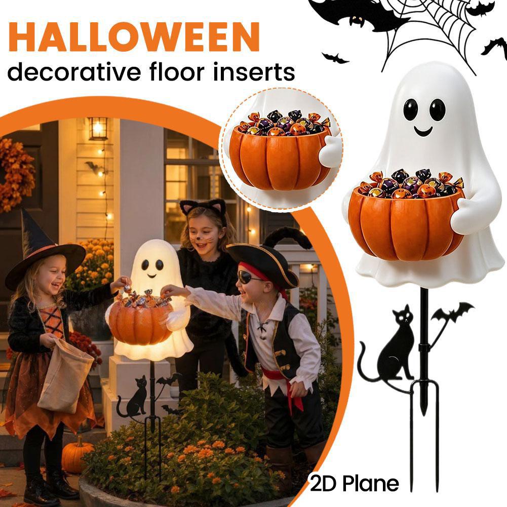 Outdoor Lighting Yard Decoration - 2026 Halloween Ghost Pumpkin Candy Holder