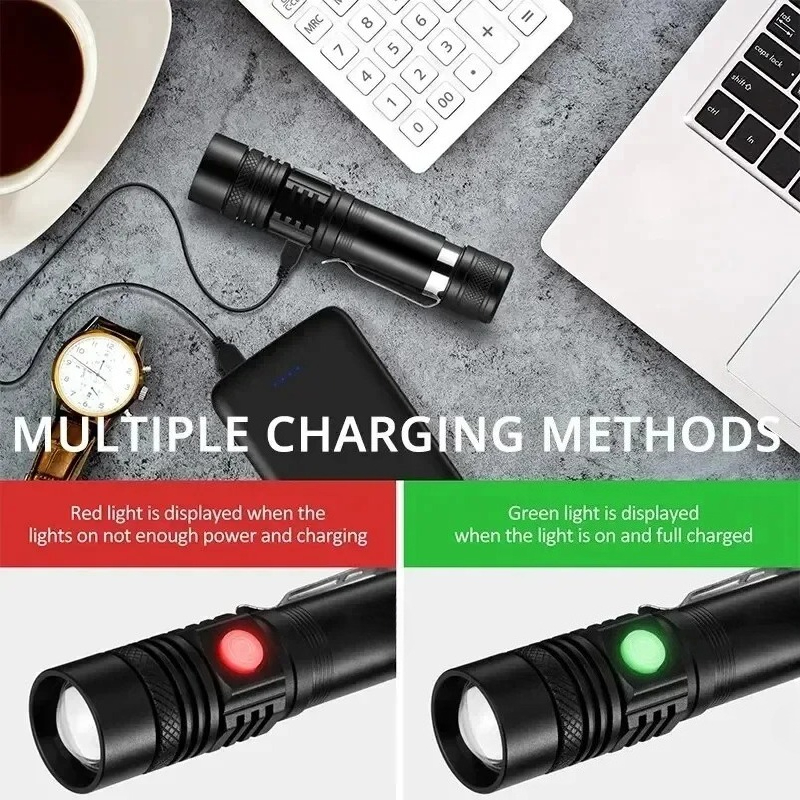T6 LED Rechargeable Flashlight - Outdoor Lighting Bulbs recension och pris