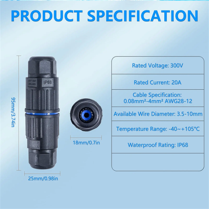 IP68 Waterproof Joint Wire Qui - Outdoor Lighting Connectors recension och pris