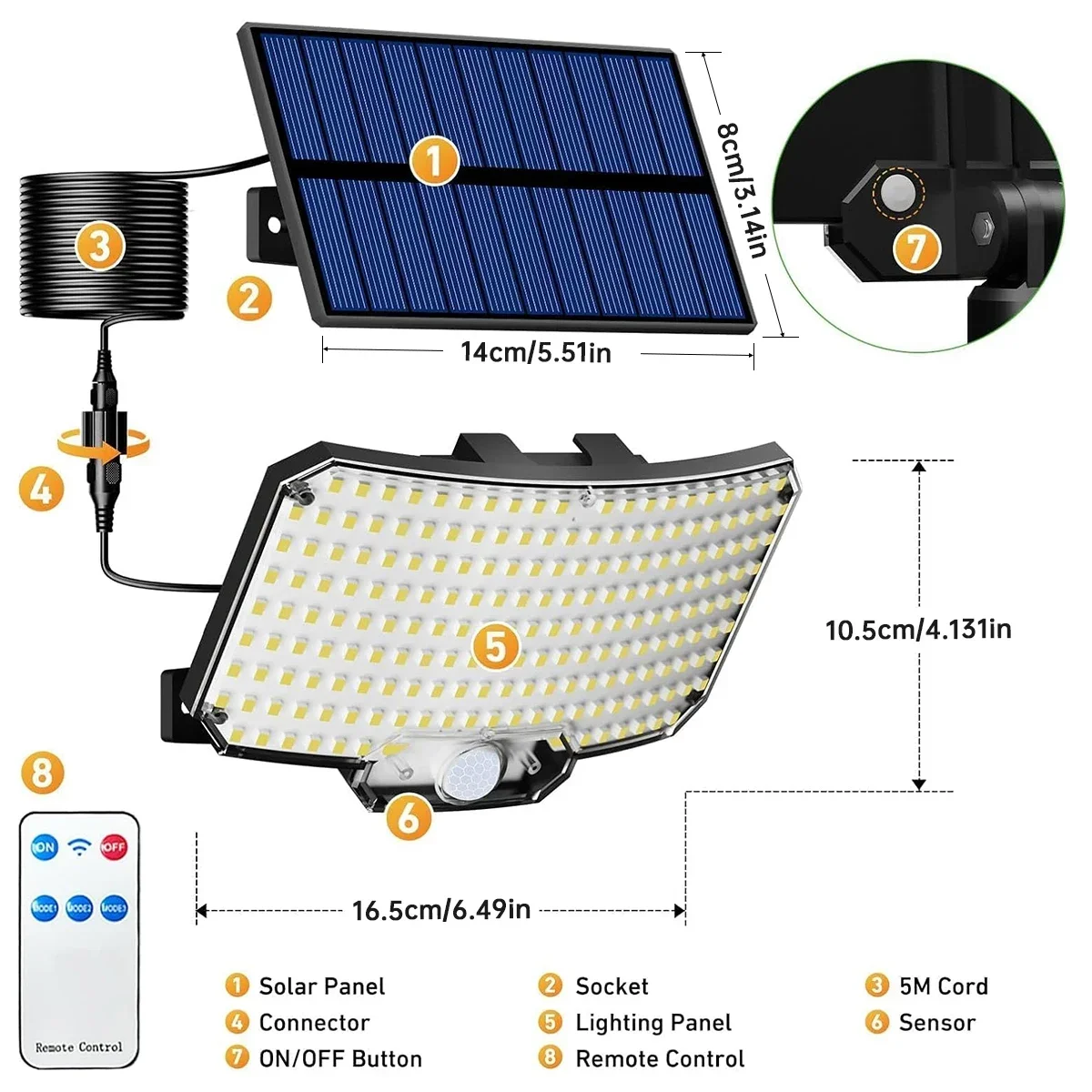 234LED Solar Outdoor Lights Mo - Outdoor Lighting Sensor recension och pris