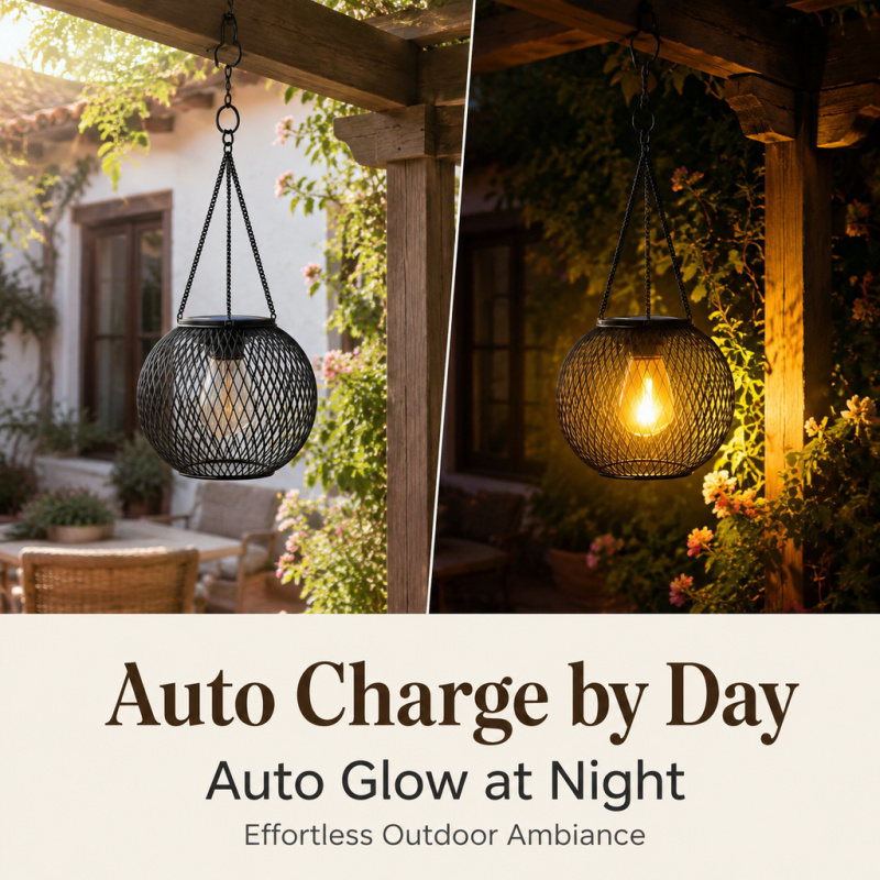 Solar Powered LED Hanging Floo - Outdoor Lighting And Landscape recension och pris