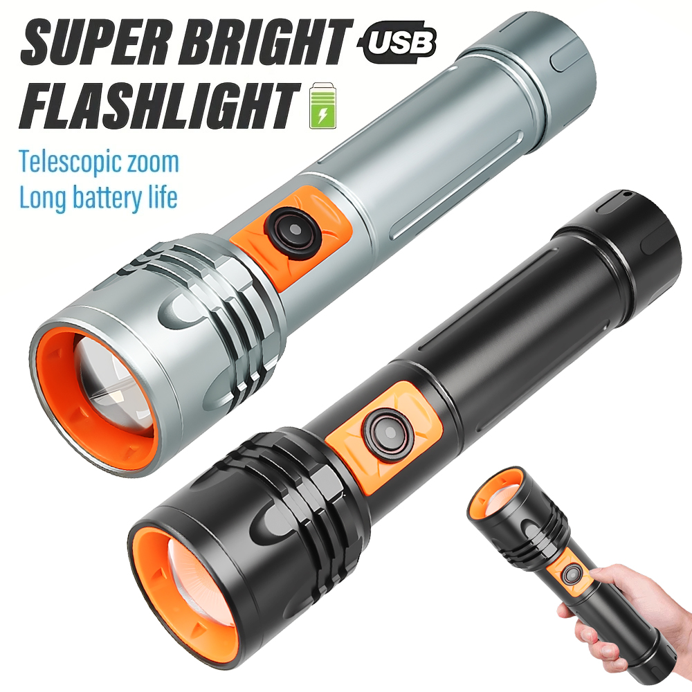 High Power LED Flashlight USB  - Outdoor Lighting Bulbs recension och pris
