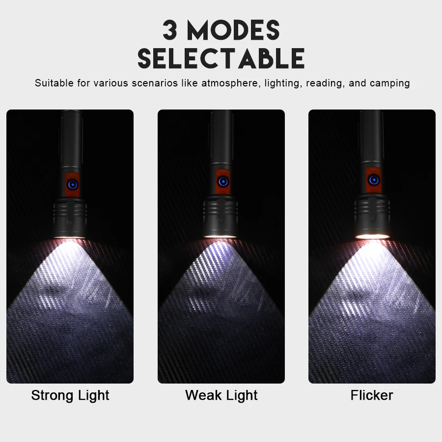 High Power LED Flashlight USB  - Outdoor Lighting Bulbs recension och pris