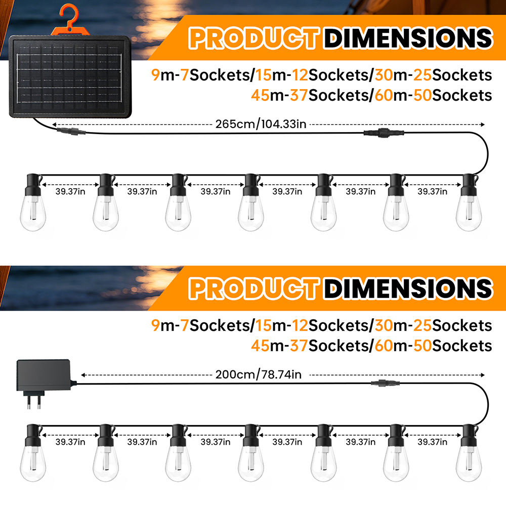 Waterproof LED Globe String Li - Outdoor Lighting On Fence recension och pris