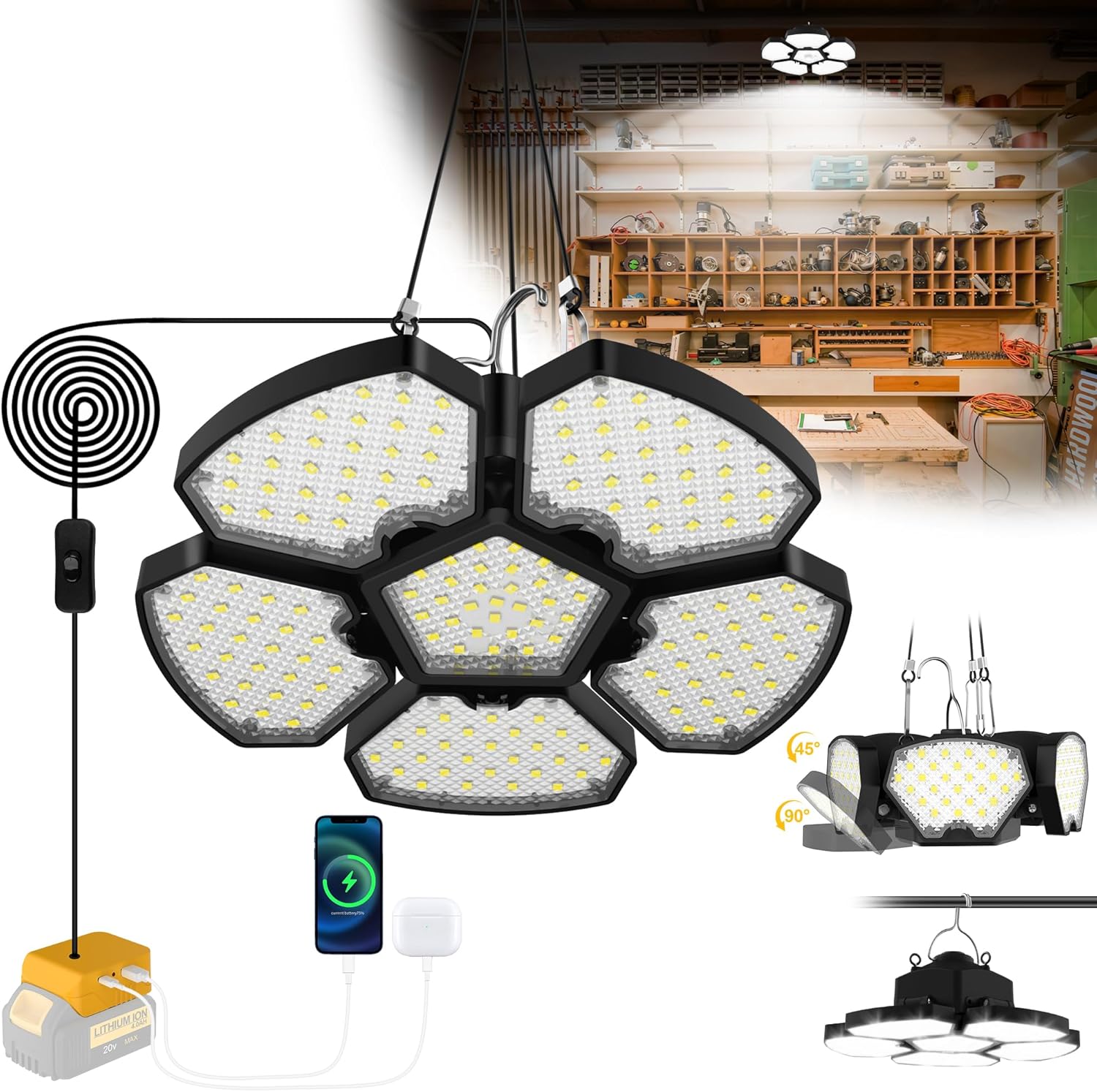 Battery Operated Shed Light Ou - Outdoor Lighting Garage recension och pris