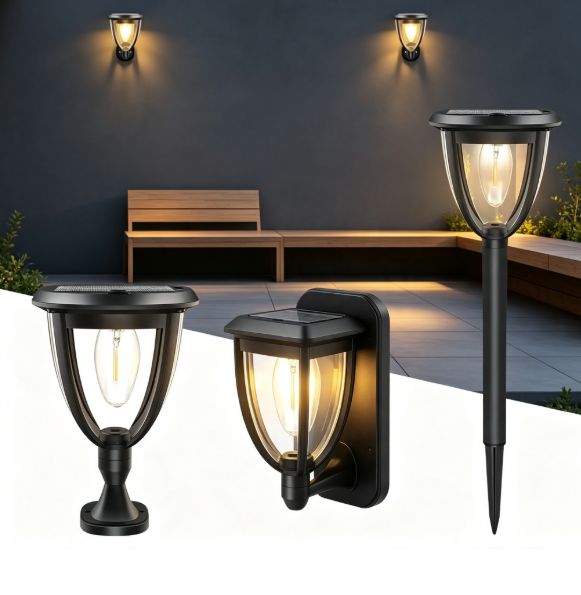 2PCS Outdoor Solar Light, Sola - Outdoor Lighting Wall Mount recension och pris