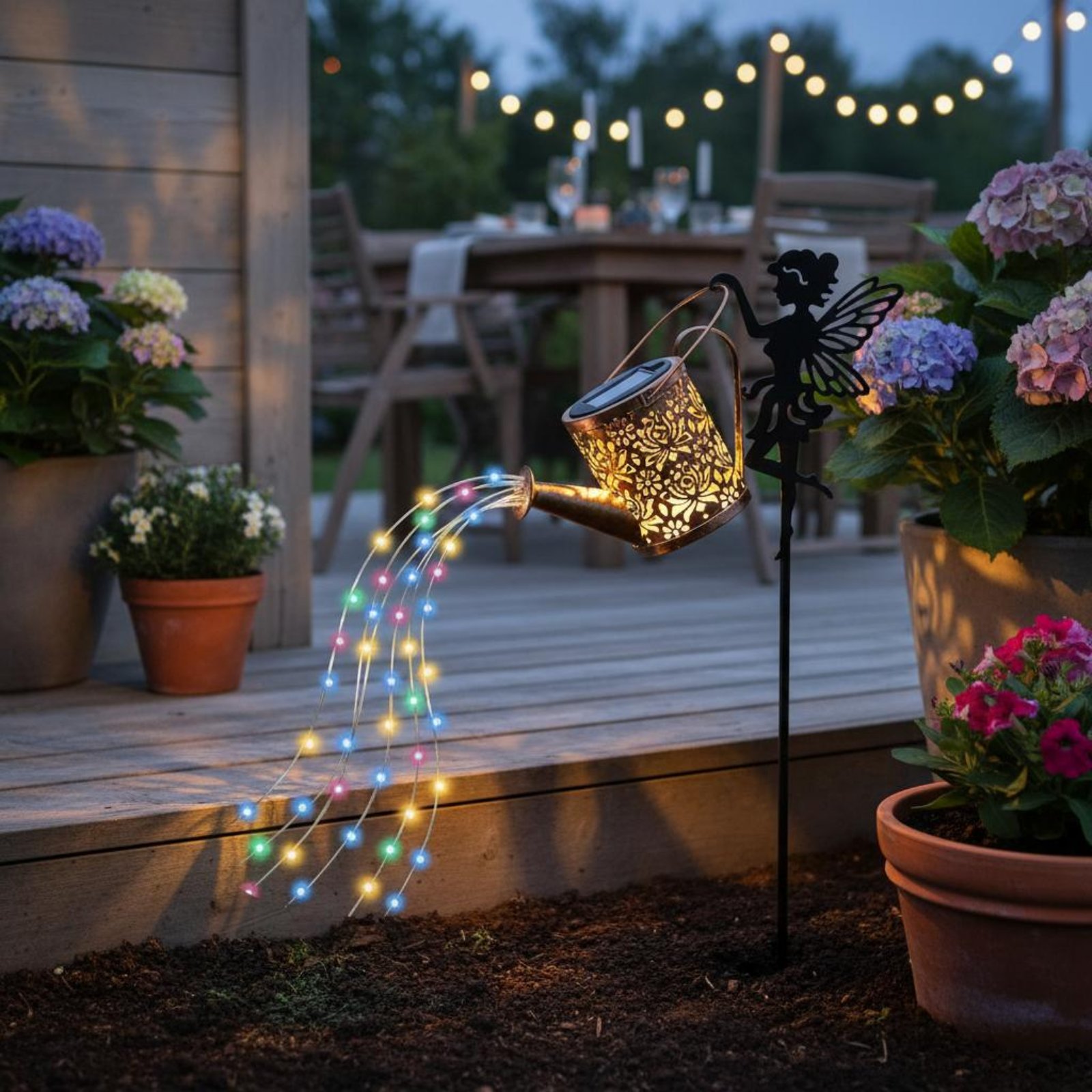 Solar Fairy Watering Can Light - Outdoor Lighting Yard Decoration recension och pris