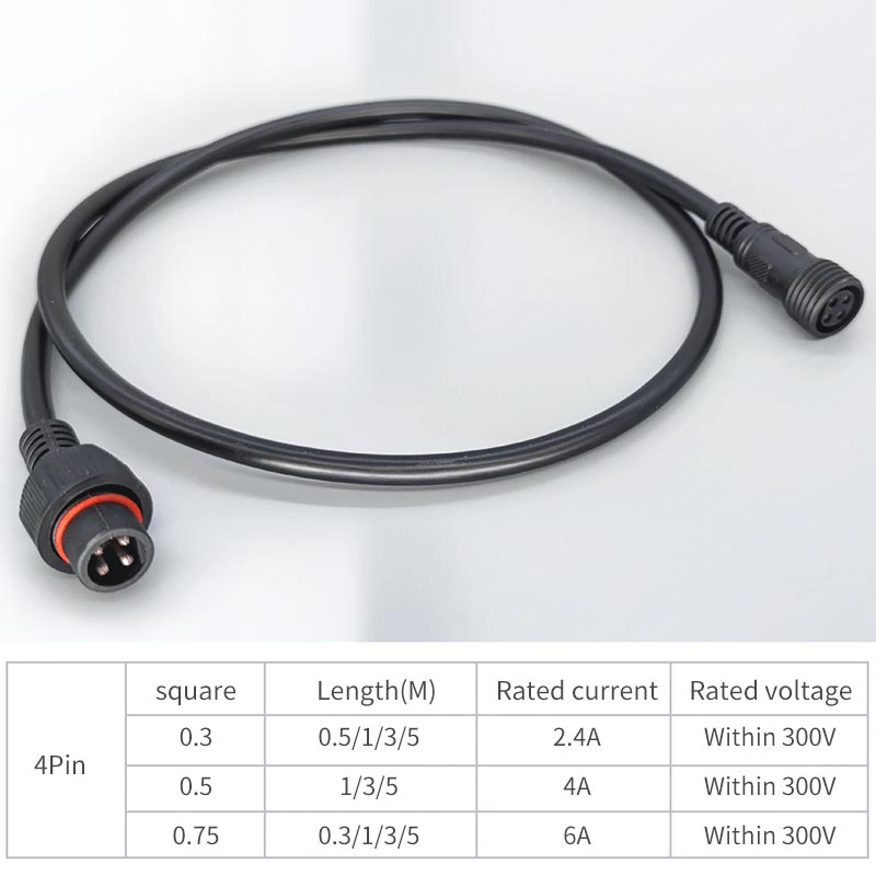 Male Famale Plug Cable 4Pin Wa - Outdoor Lighting Connectors recension och pris