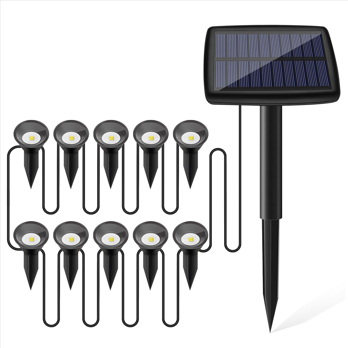 Y17A 10 in 1 Solar Lights Outd - Solar Path Light recension och pris