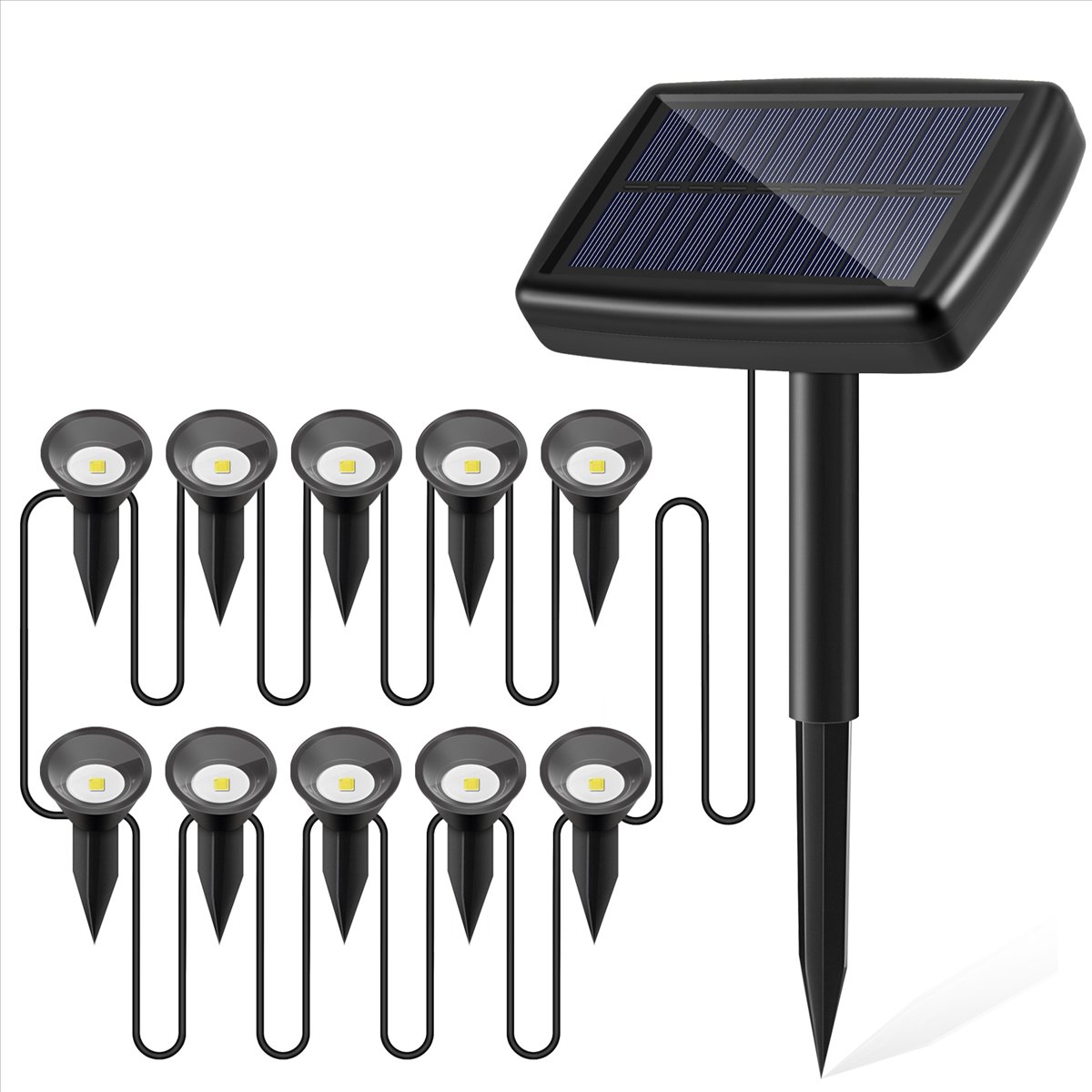 Y17A 10 in 1 Solar Lights Outd - Solar Path Light recension och pris