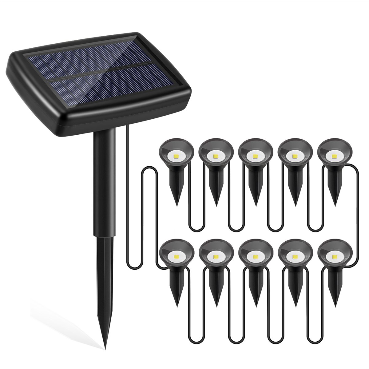 Y17A 10 in 1 Solar Lights Outd - Solar Path Light recension och pris