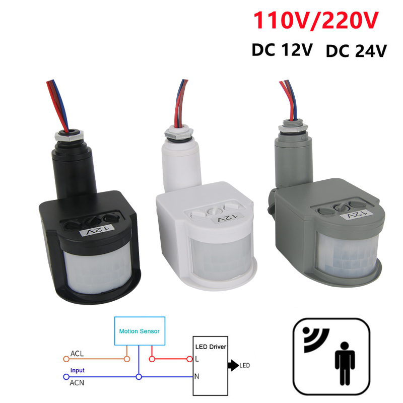 12V Motion Sensor 220V/110V PI - Outdoor Lighting Wall Mount recension och pris