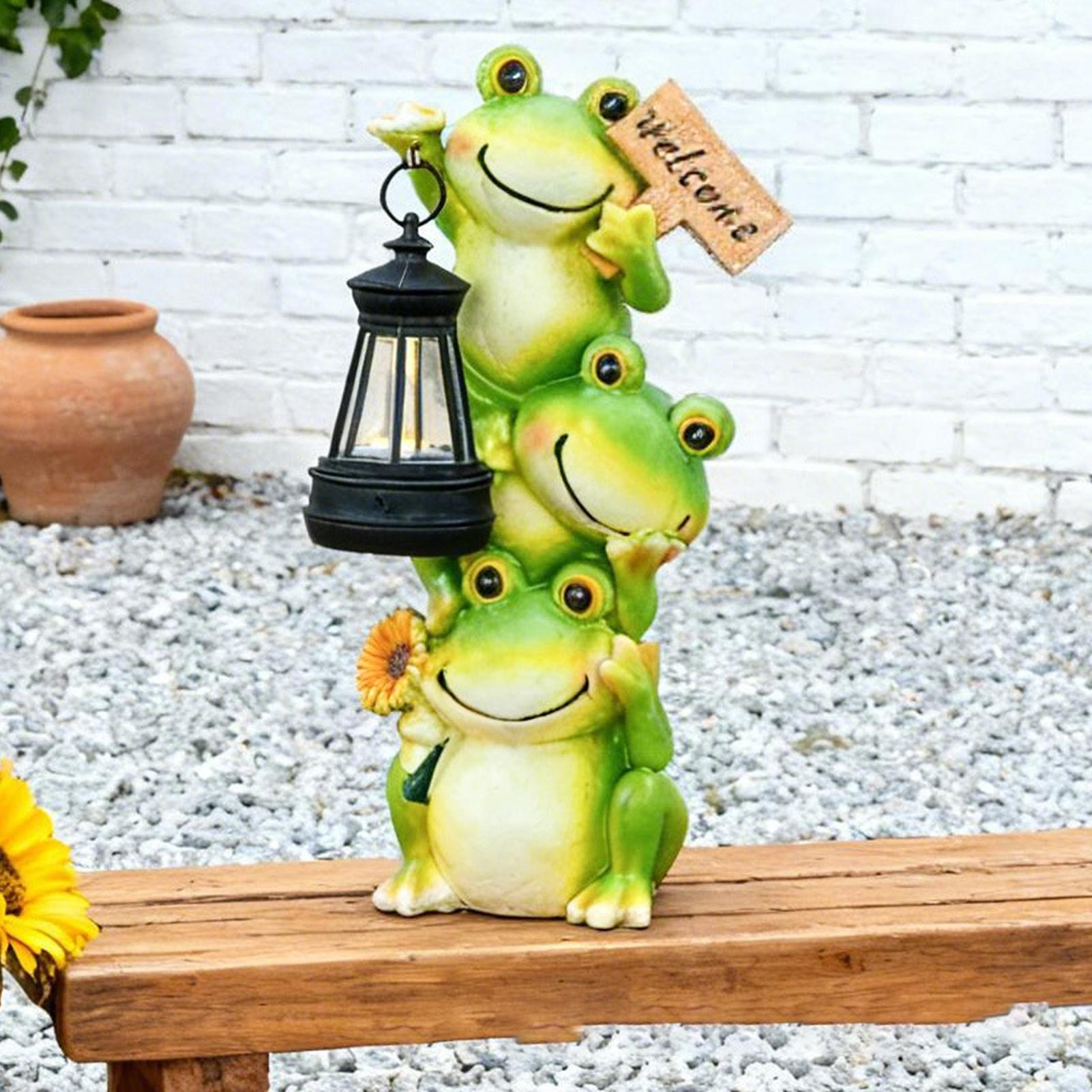 Solar Garden Light Frog Statue - Solar Path Light recension och pris