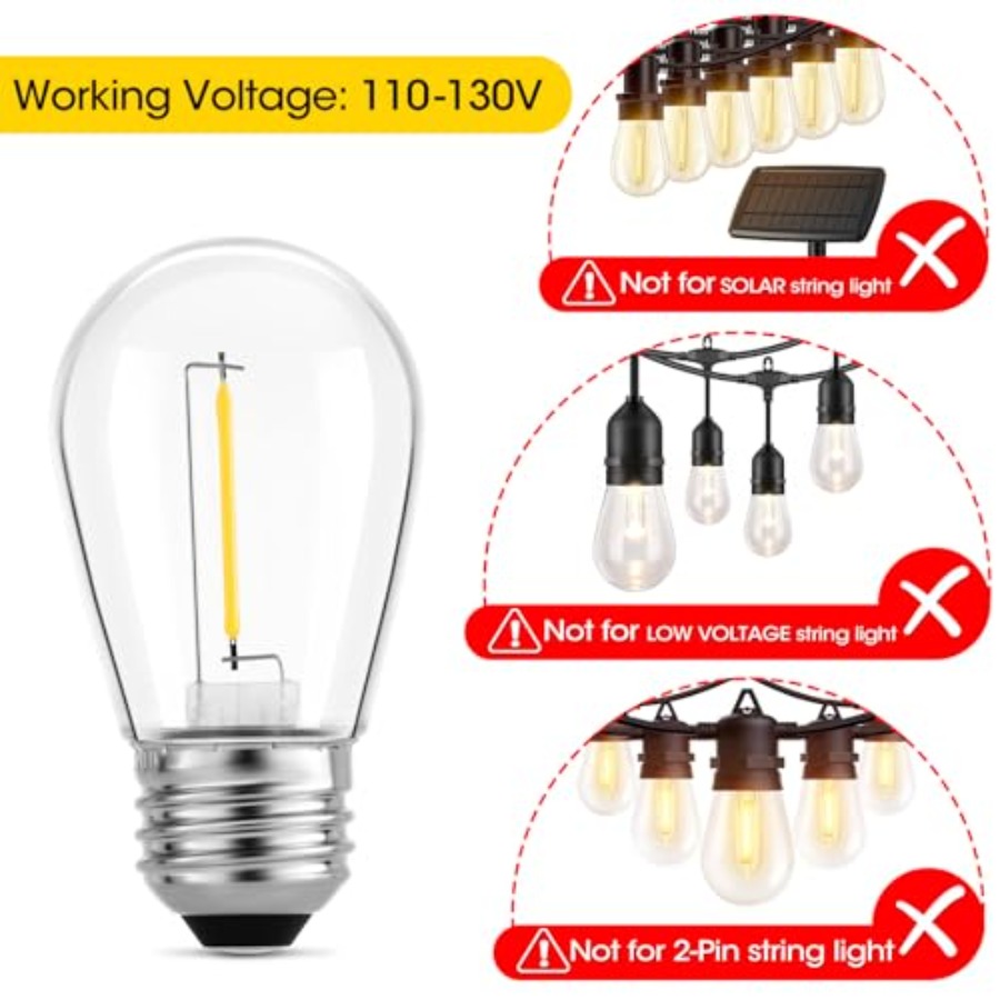 36 Pack S14 LED Bulbs for Outd - Outdoor Lighting Bulbs recension och pris
