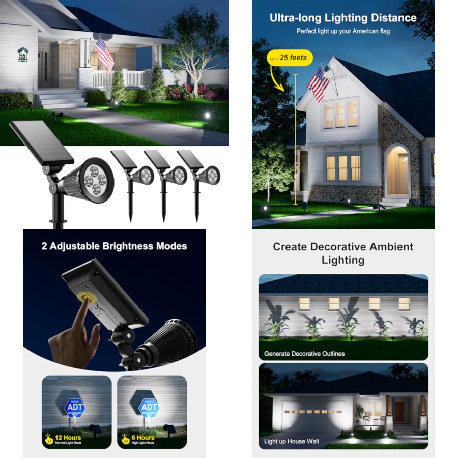 Solar Spotlights Outdoor Water - Outdoor Lighting And Landscape recension och pris