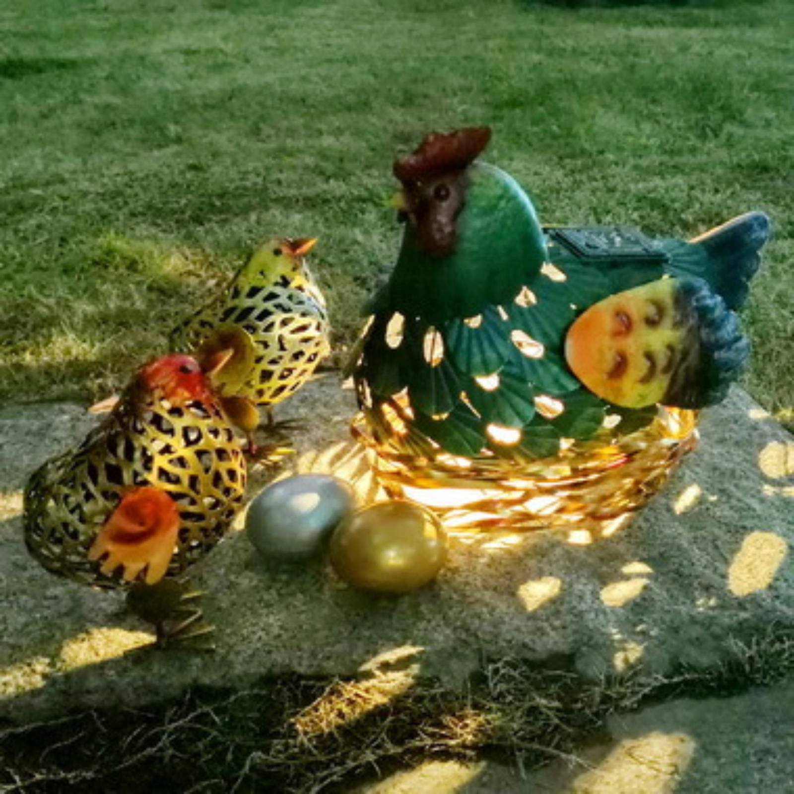 Solar Lantern Chicken Statue O - Outdoor Lighting Yard Decoration recension och pris