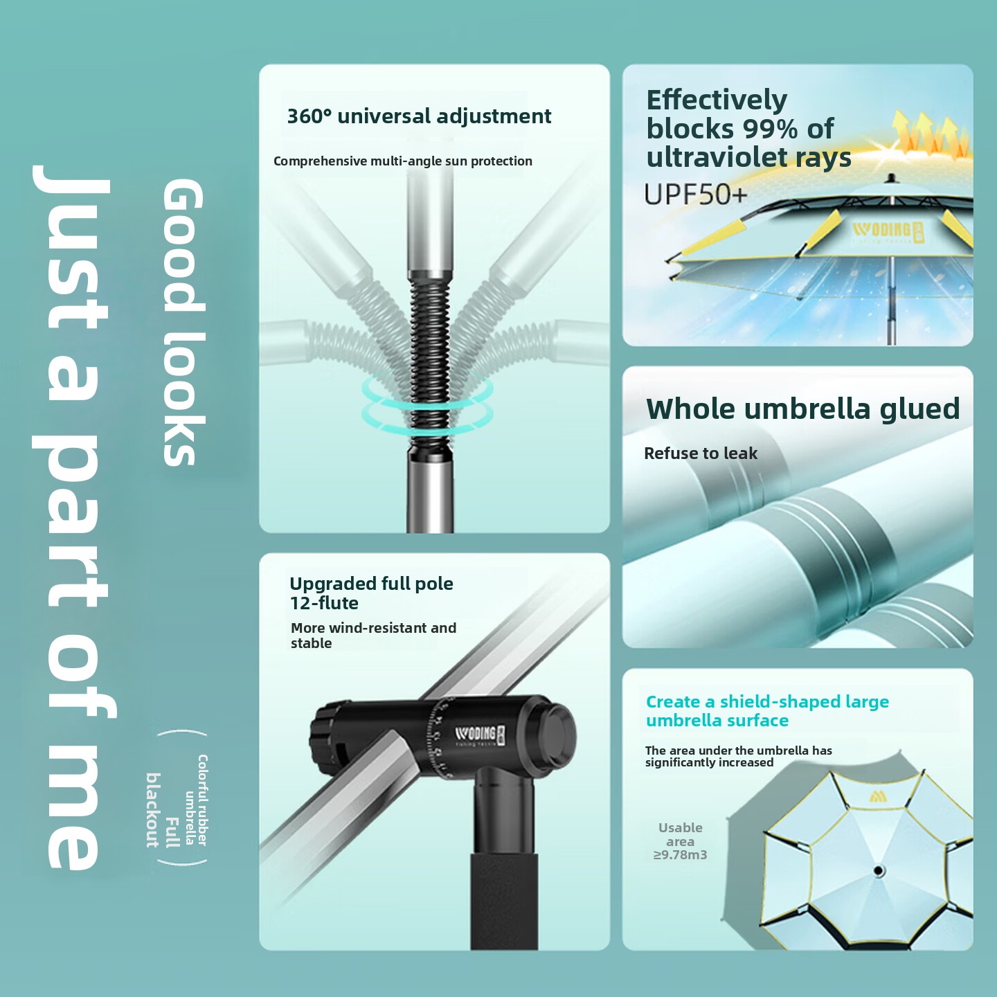 2.4m Light Lotus Fishing Umbre - Outdoor Lighting Connectors recension och pris