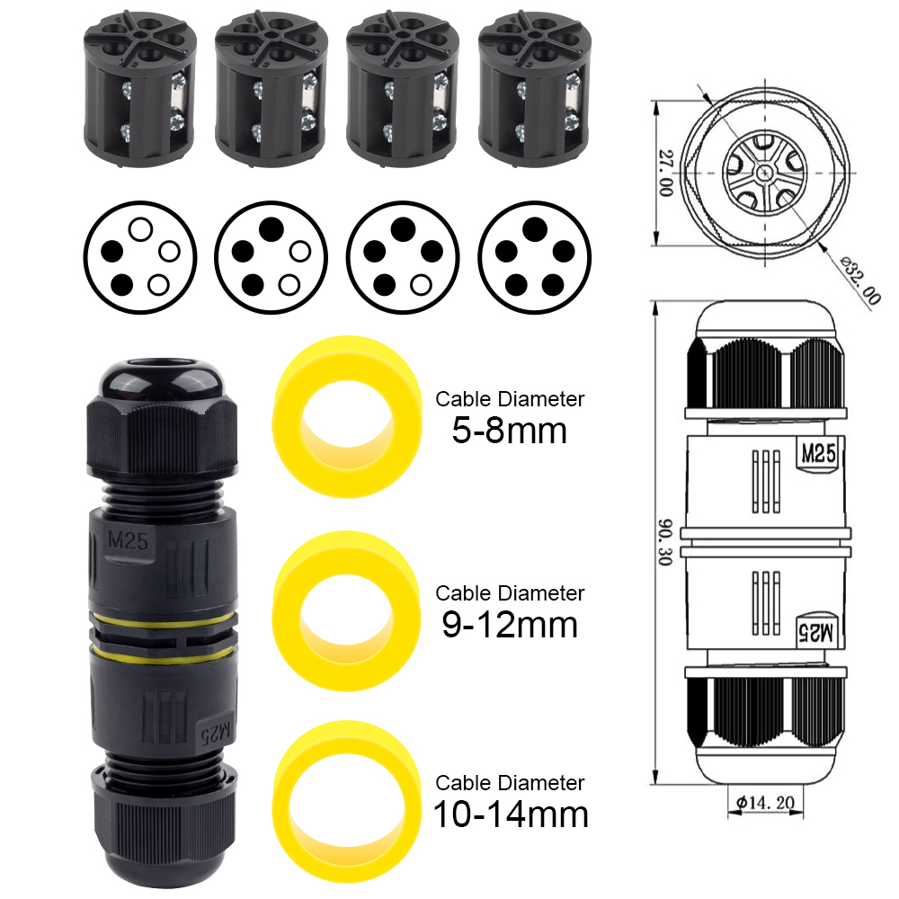 IP68 M25 Cable Connector Outdo - Outdoor Lighting Connectors recension och pris