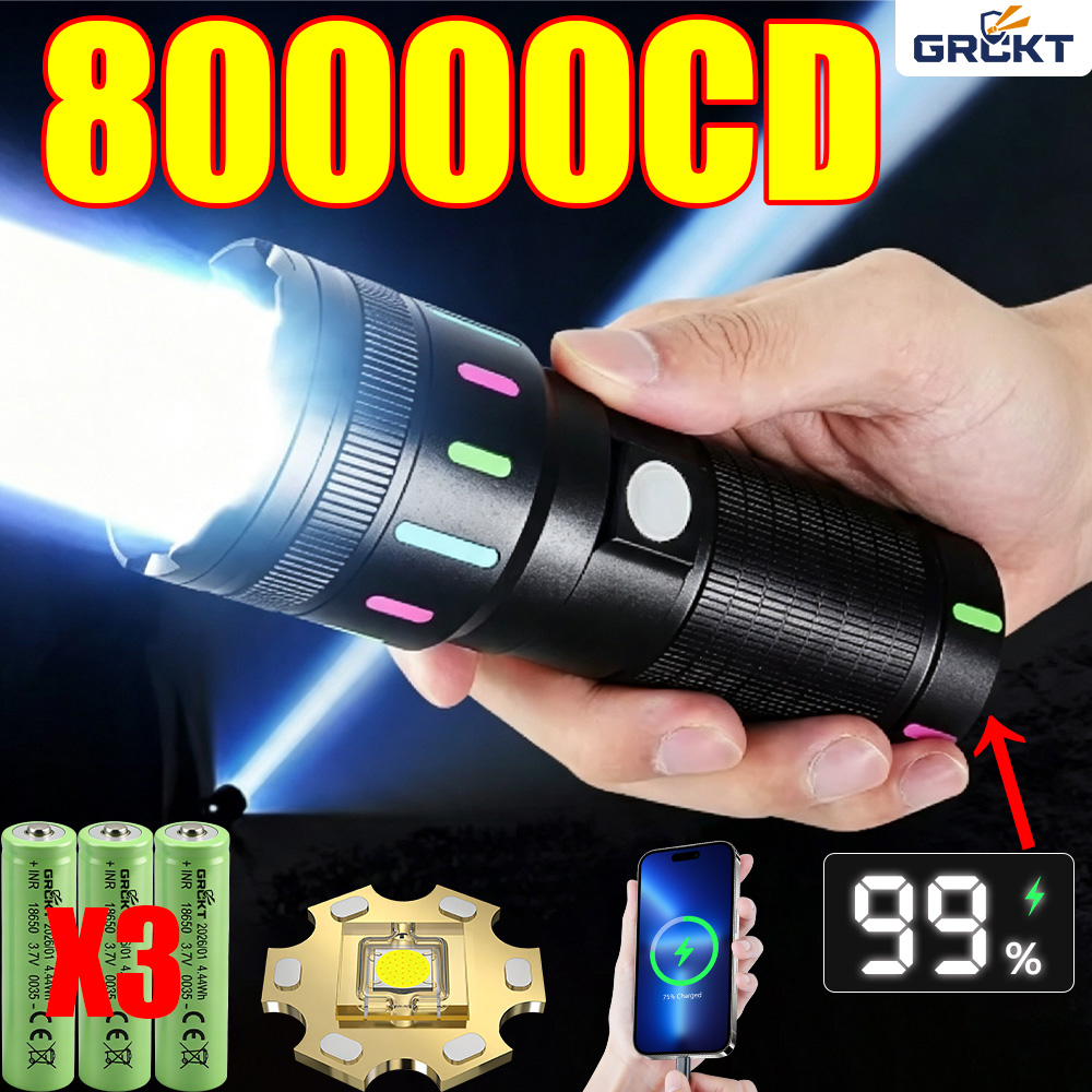 80000CD Most Powerful LED Flas - Outdoor Lighting Lumen recension och pris