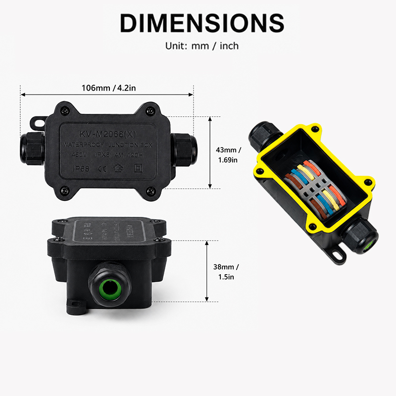 IP68 Waterproof Junction Box 2 - Outdoor Lighting Connectors recension och pris