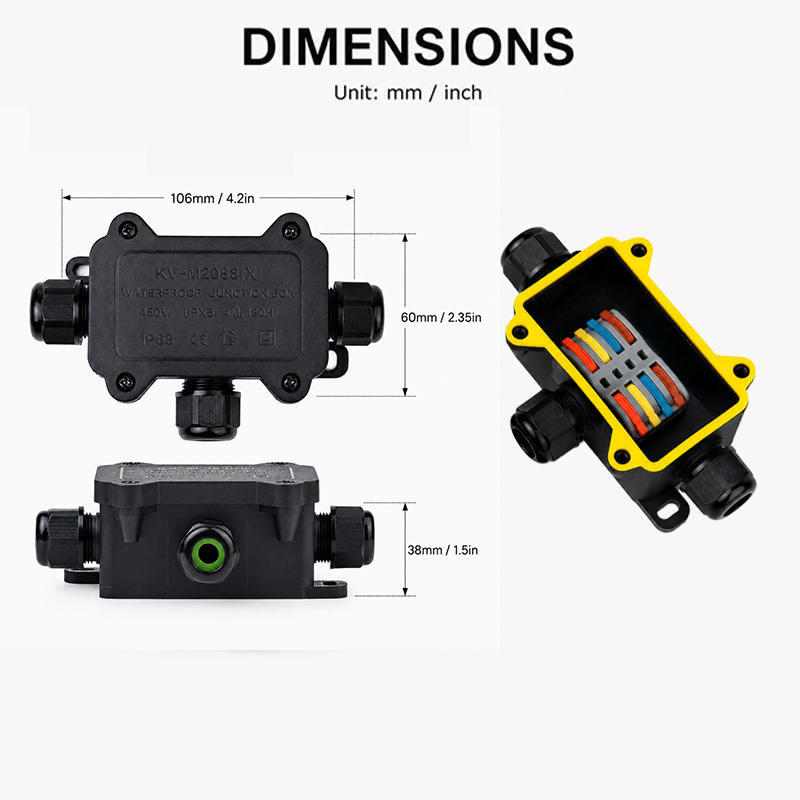 IP68 Waterproof Junction Box 2 - Outdoor Lighting Connectors recension och pris