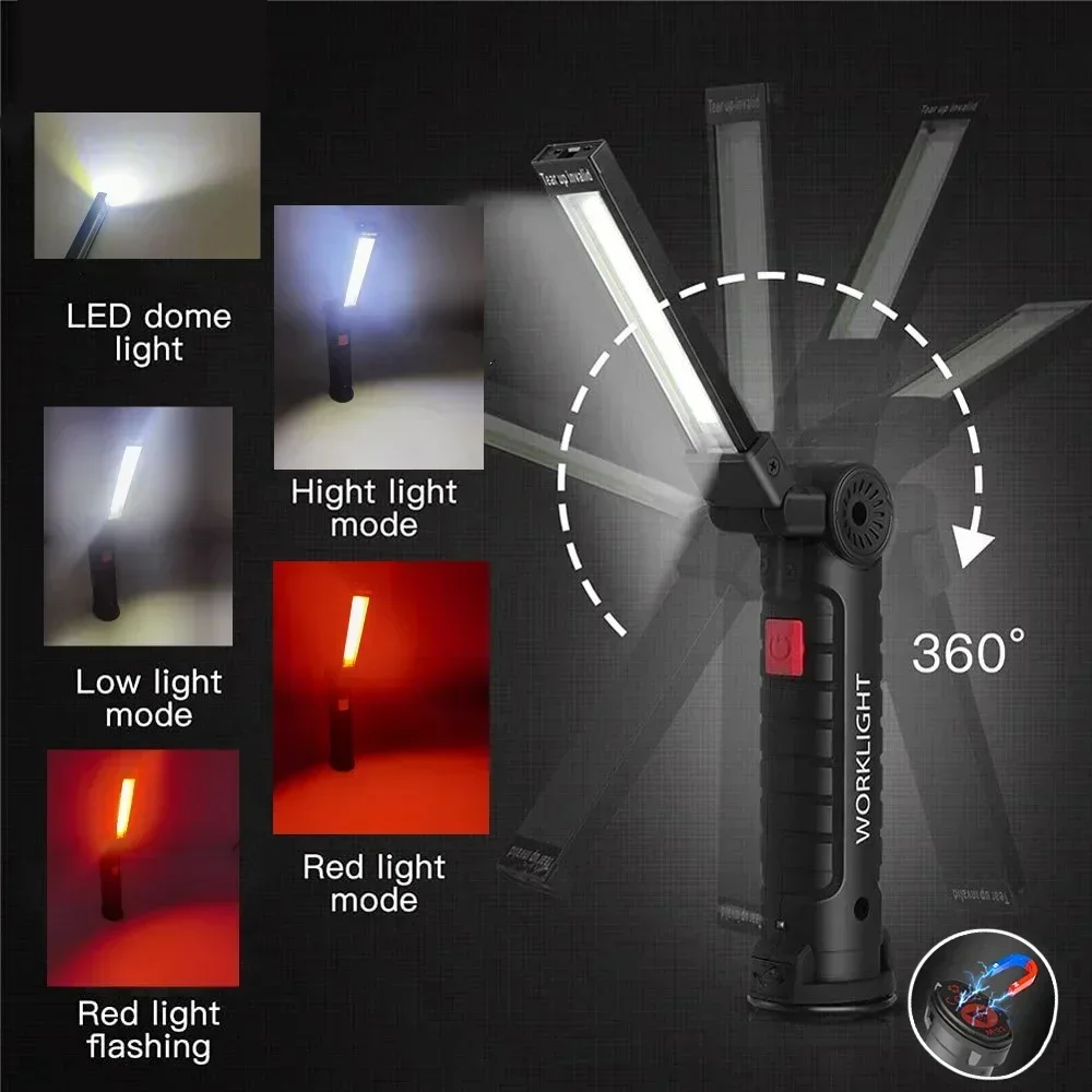 LED COB Flashlight USB Recharg - Outdoor Lighting Bulbs recension och pris