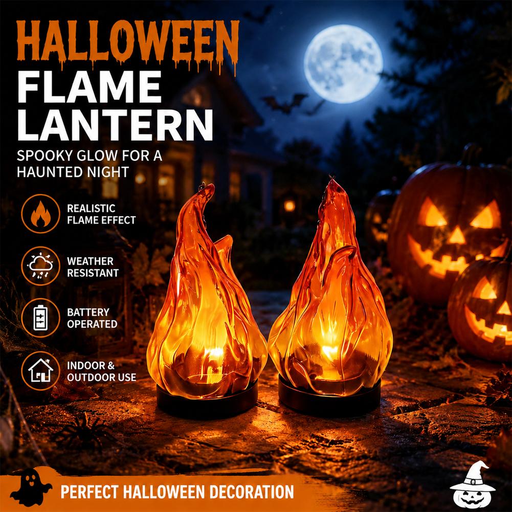 Solar Flame Hanging Lantern Li - Outdoor Lighting Yard Decoration recension och pris