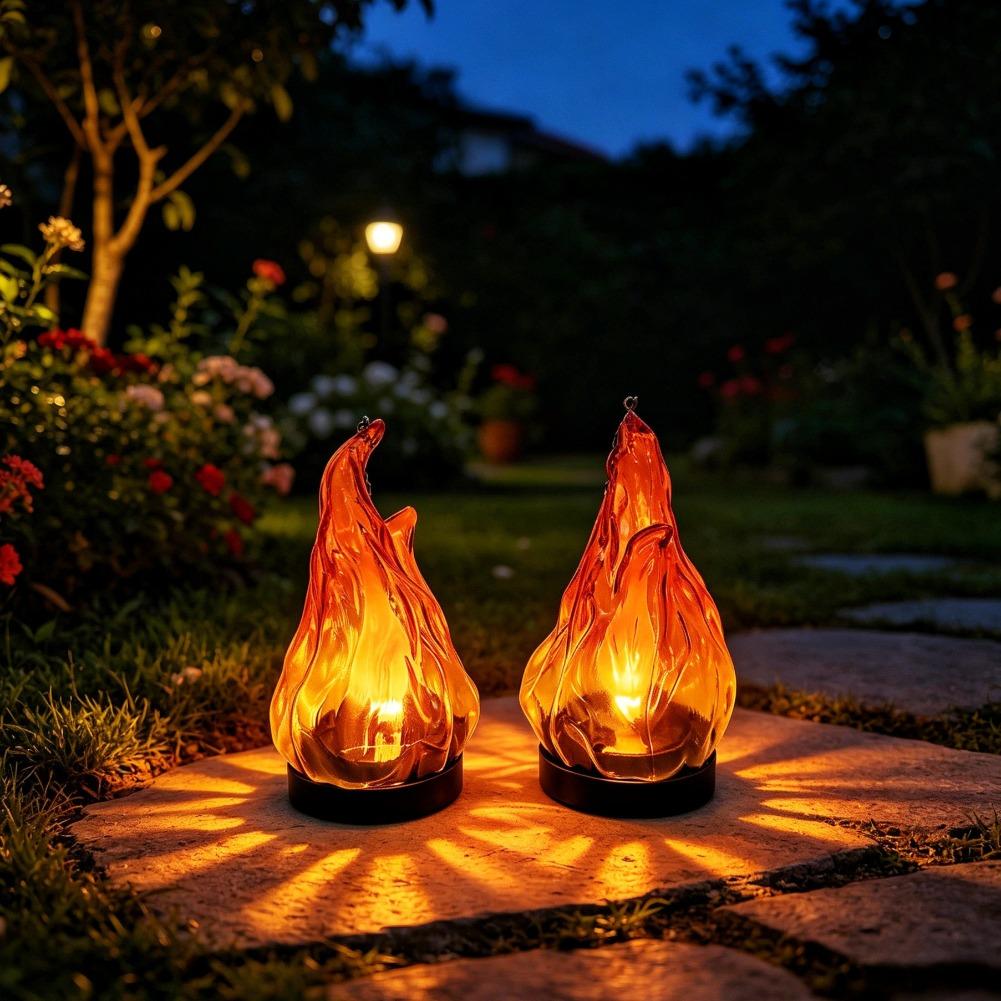 Solar Flame Hanging Lantern Li - Outdoor Lighting Yard Decoration recension och pris