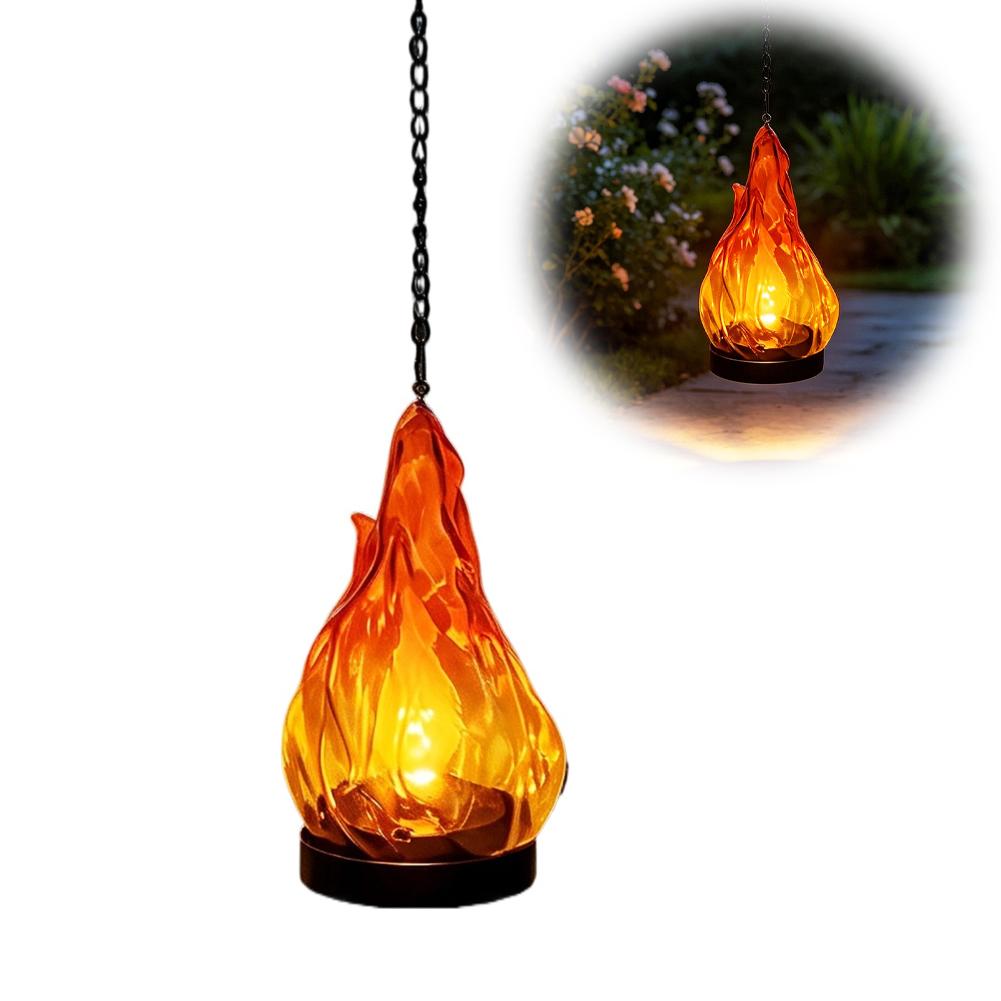Solar Flame Hanging Lantern Li - Outdoor Lighting Yard Decoration recension och pris