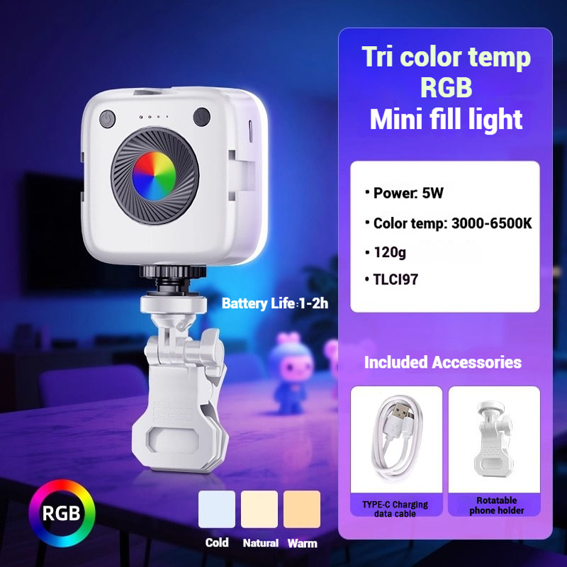 Mini RGB LED Video Fill Light  - Outdoor Lighting Video Shooting recension och pris