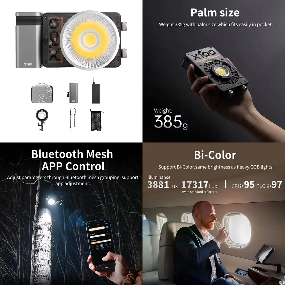 Zhiyun Molus X100 Combo 100W B - Outdoor Lighting Video Shooting recension och pris