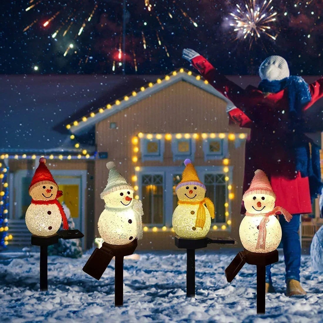 Christmas Snowman Solar Garden - Outdoor Lighting Yard Decoration recension och pris
