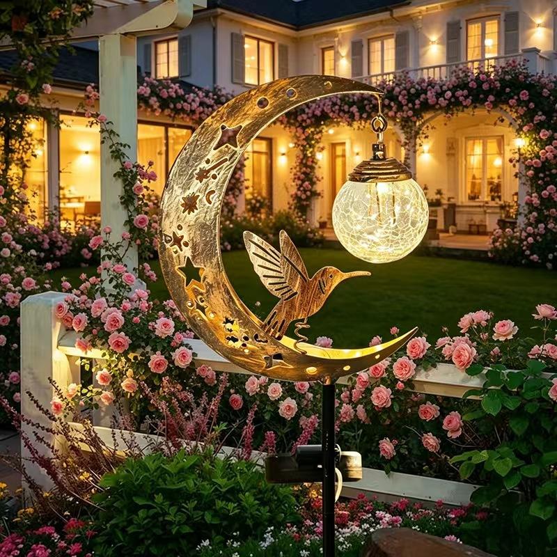 Solar Lawn Light Iron Hummingb - Outdoor Lighting Yard Decoration recension och pris