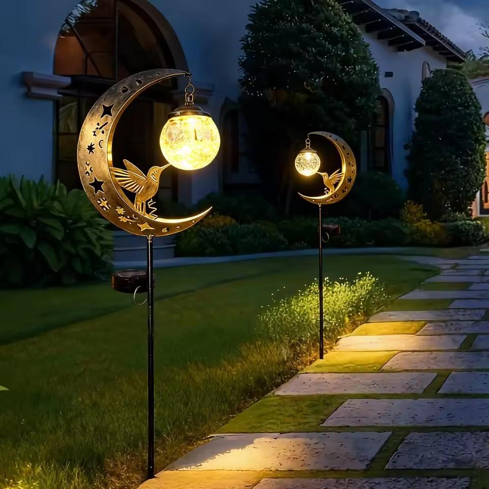 Solar Lawn Light Iron Hummingb - Outdoor Lighting Yard Decoration recension och pris