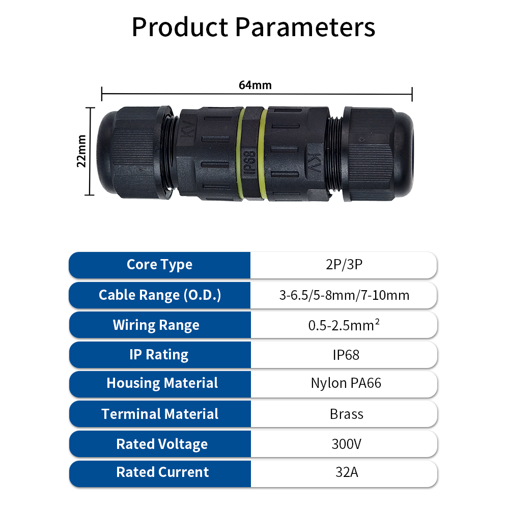 IP68 Mini Waterproof Inline Ca - Outdoor Lighting Connectors recension och pris